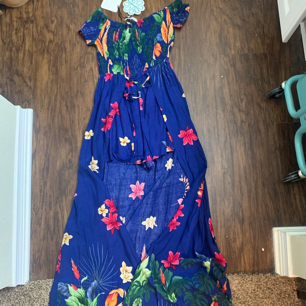 Shop Hope’s Blue Floral Romper